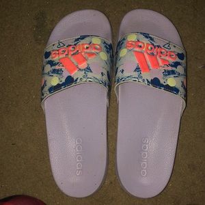 Lavender Adidas sandals